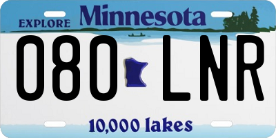 MN license plate 080LNR