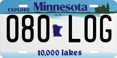 MN license plate 080LOG