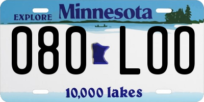 MN license plate 080LOO
