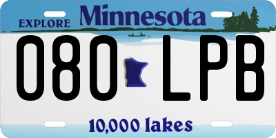 MN license plate 080LPB