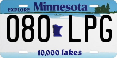 MN license plate 080LPG