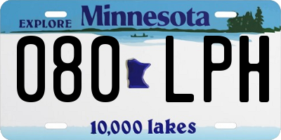 MN license plate 080LPH
