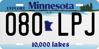 MN license plate 080LPJ