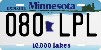 MN license plate 080LPL