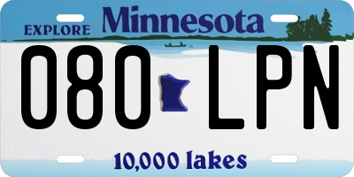 MN license plate 080LPN