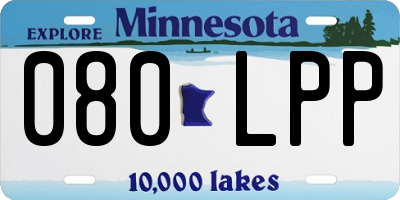 MN license plate 080LPP