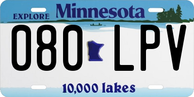 MN license plate 080LPV