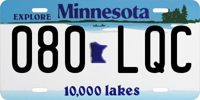 MN license plate 080LQC