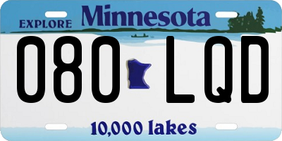 MN license plate 080LQD