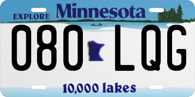 MN license plate 080LQG