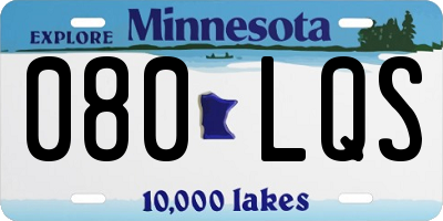 MN license plate 080LQS