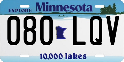 MN license plate 080LQV