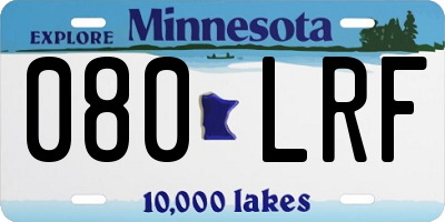 MN license plate 080LRF