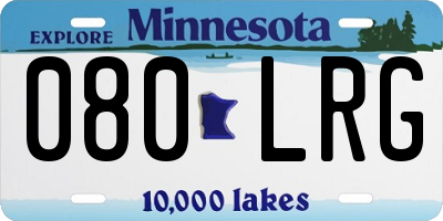 MN license plate 080LRG