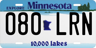 MN license plate 080LRN
