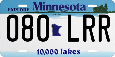 MN license plate 080LRR