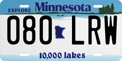 MN license plate 080LRW