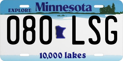 MN license plate 080LSG