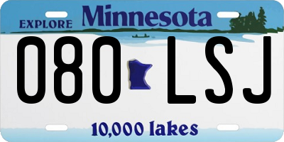 MN license plate 080LSJ