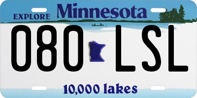 MN license plate 080LSL