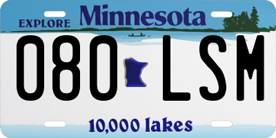 MN license plate 080LSM