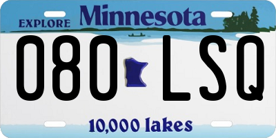 MN license plate 080LSQ