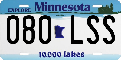 MN license plate 080LSS
