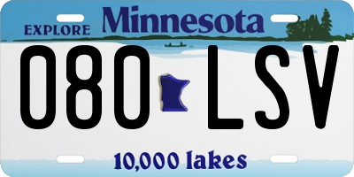 MN license plate 080LSV