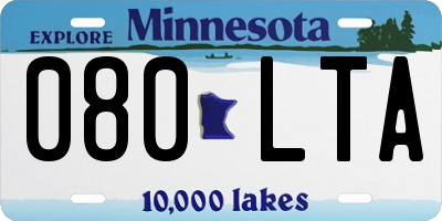 MN license plate 080LTA
