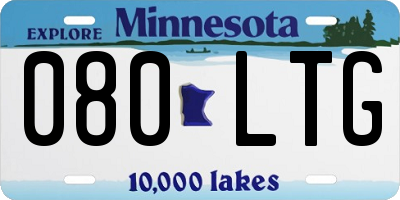 MN license plate 080LTG