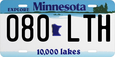 MN license plate 080LTH