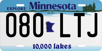MN license plate 080LTJ