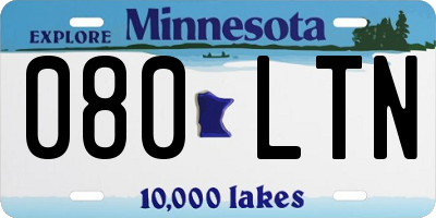 MN license plate 080LTN