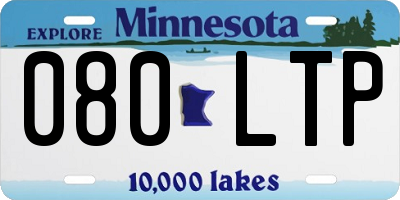 MN license plate 080LTP