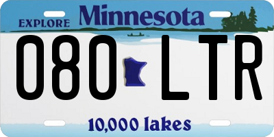 MN license plate 080LTR
