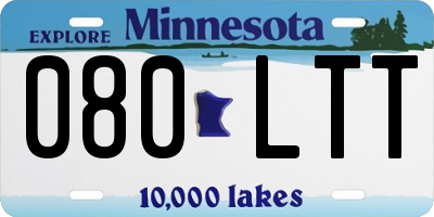 MN license plate 080LTT