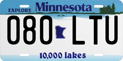 MN license plate 080LTU