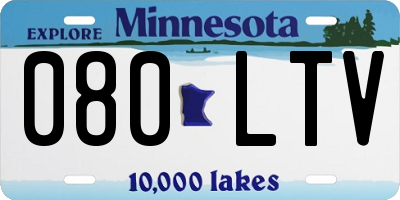 MN license plate 080LTV