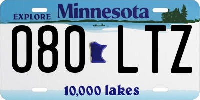 MN license plate 080LTZ