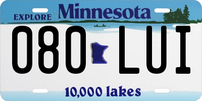 MN license plate 080LUI