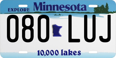 MN license plate 080LUJ