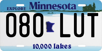 MN license plate 080LUT