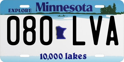 MN license plate 080LVA