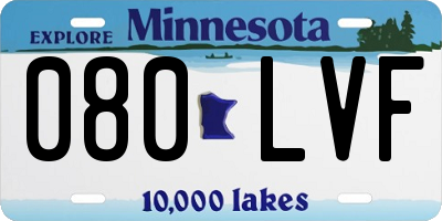 MN license plate 080LVF