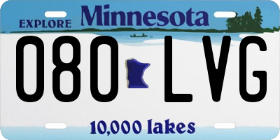 MN license plate 080LVG