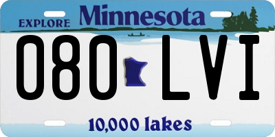MN license plate 080LVI
