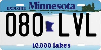 MN license plate 080LVL
