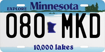 MN license plate 080MKD