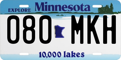 MN license plate 080MKH