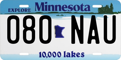 MN license plate 080NAU